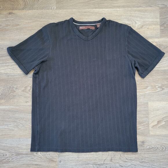 Perry Ellis Mens Black Short Sleeve Shirt Size Medium - Picture 1 of 3